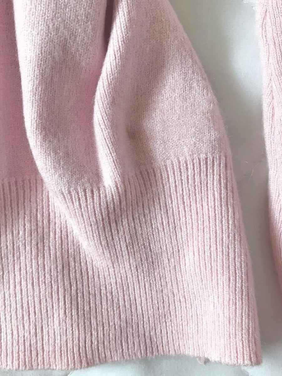 Original Pink One-shoulder Sweater