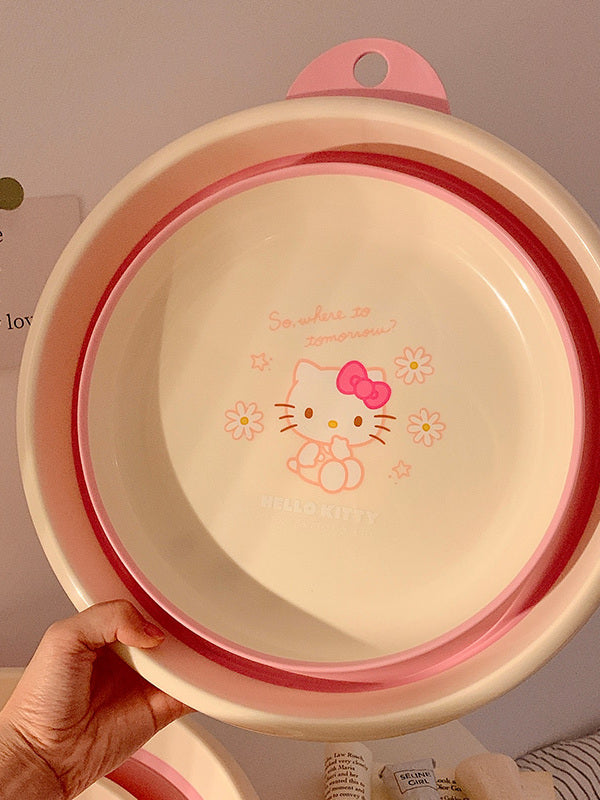 cute kitty folding wash basin