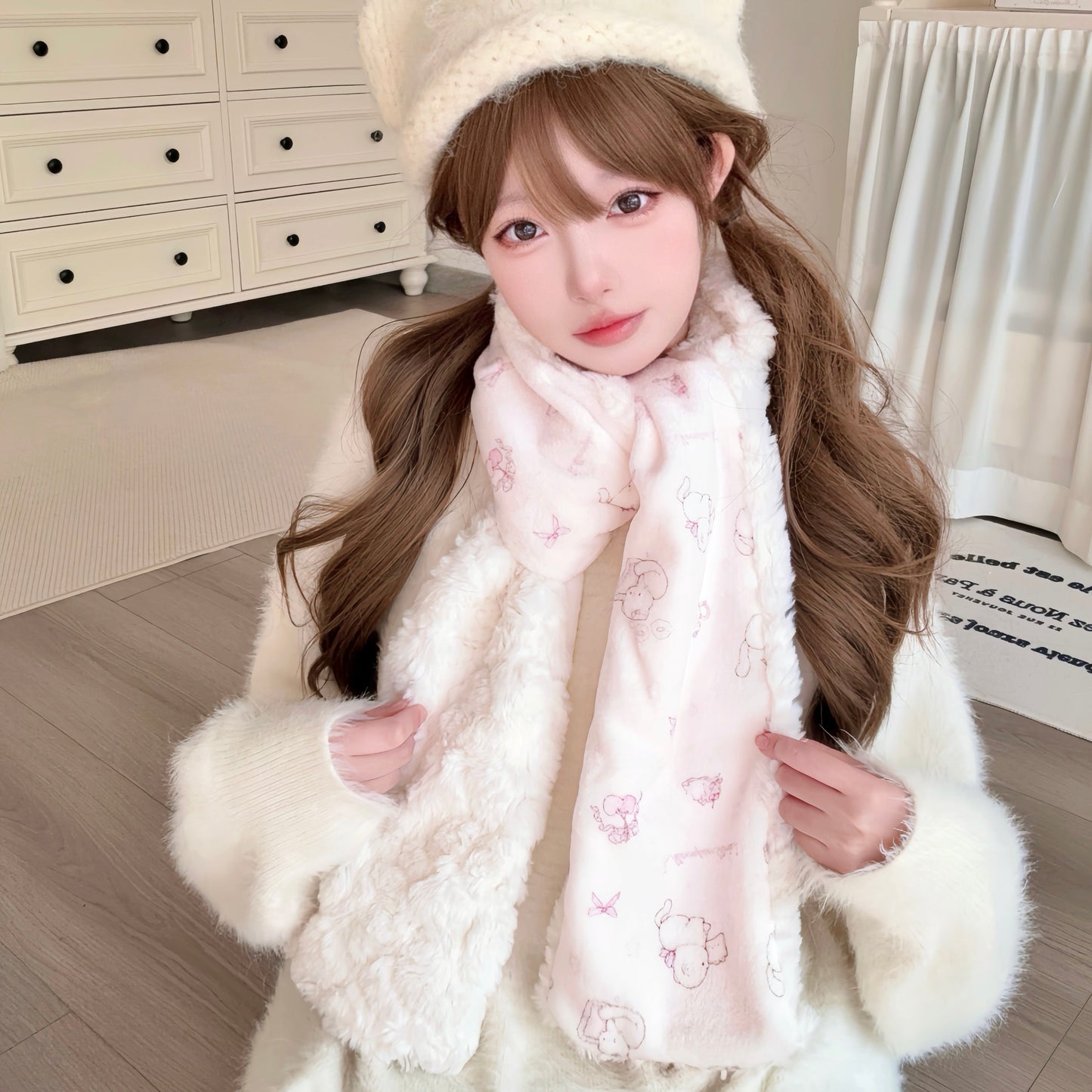 kawaii cats scarf