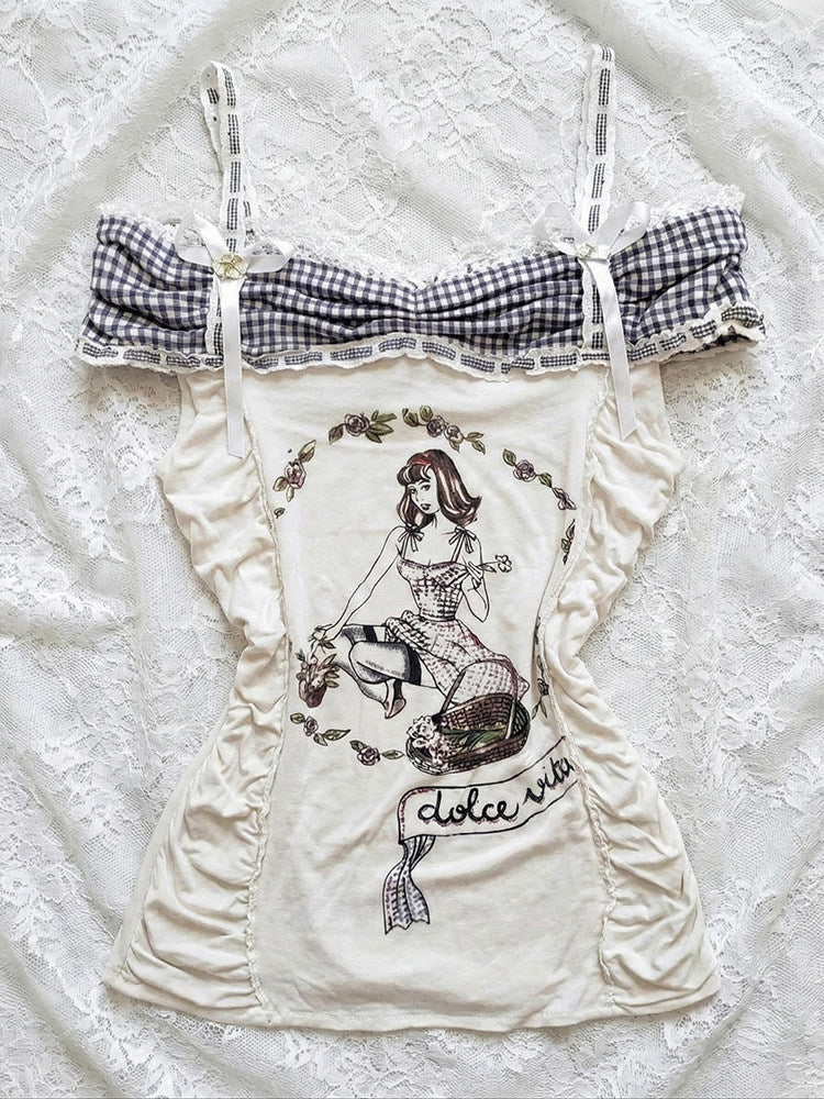 vintage mermaid print shirt