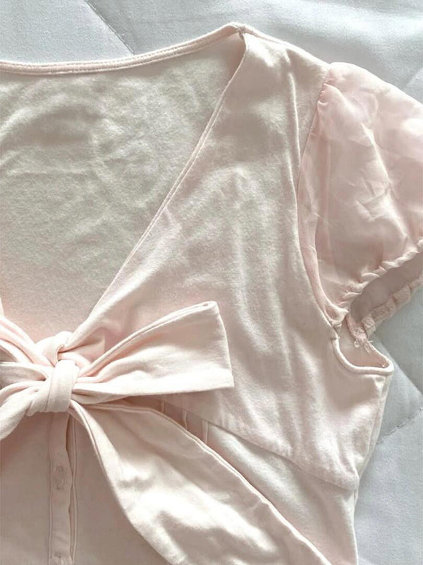 retro coquette bow shirt