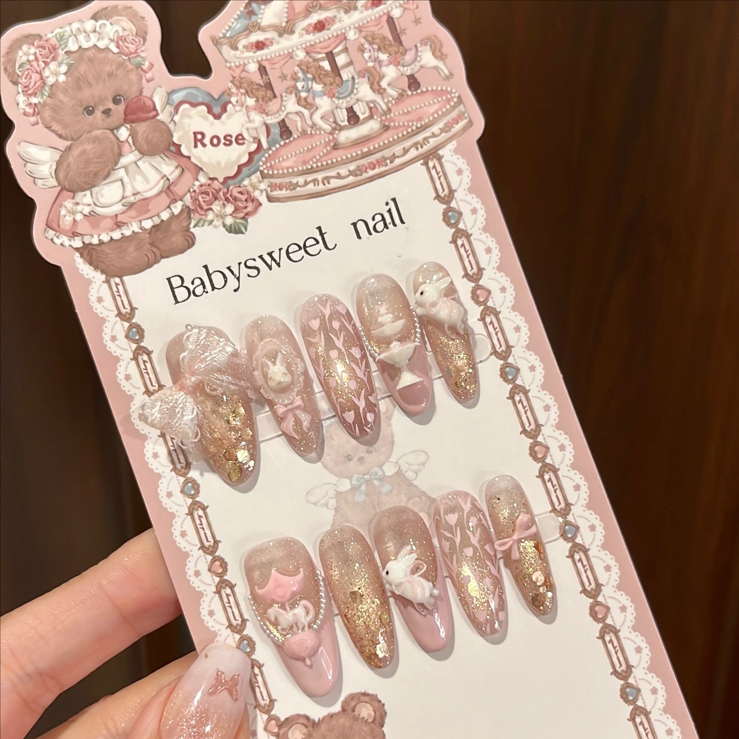 sweet rabbit doll nails