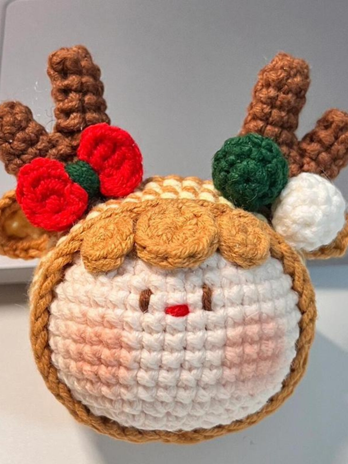 Christmas hand-knitted diy cute keychain