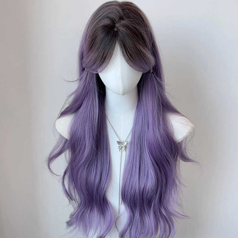 Paris Gradient Purple Curly Wig