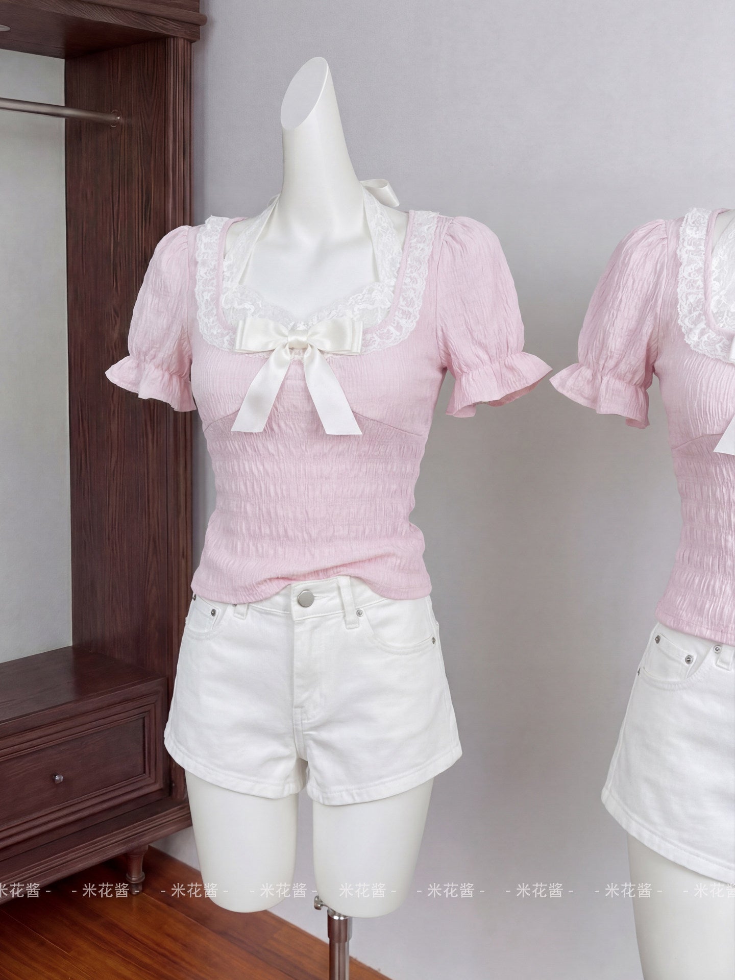 pink coquette bow shirt