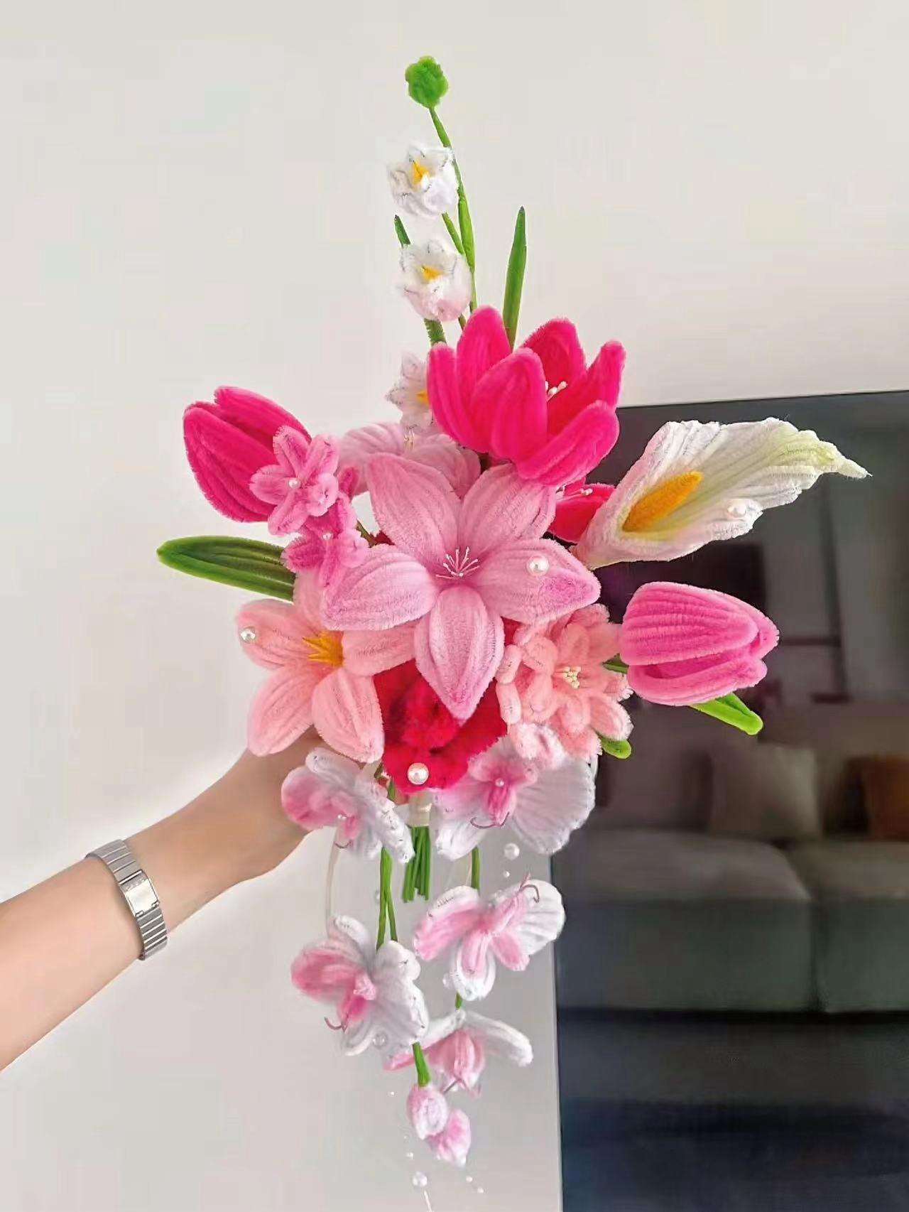 handmade Twisting stick flowers bouquet