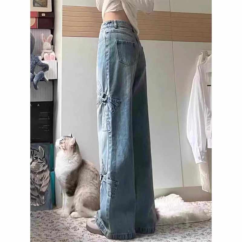 Coquette Bow Wide-leg Jeans