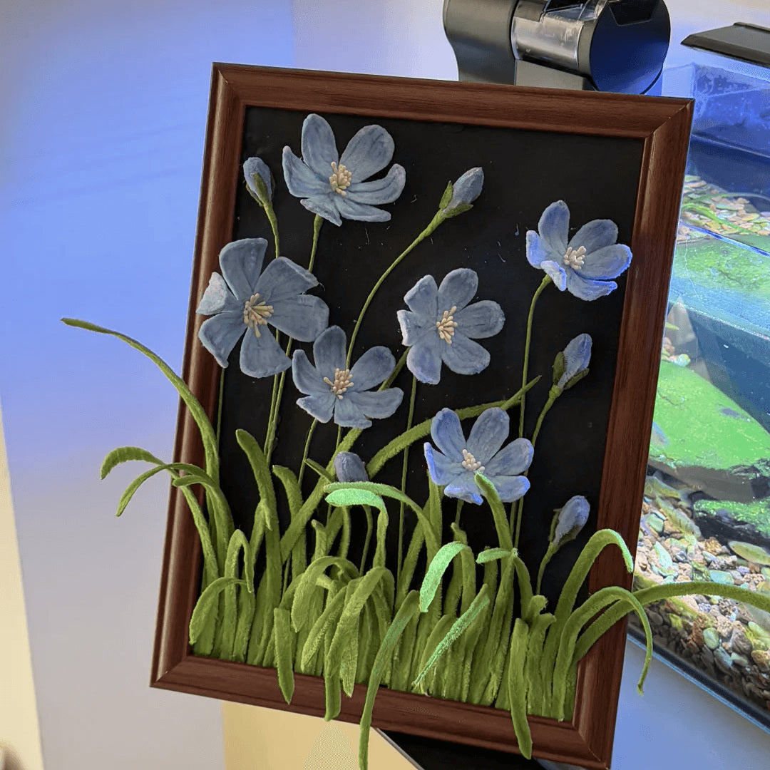 handmade Twist stick flower photo frame