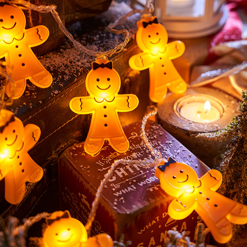 Christmas decoration gingerbread man lights