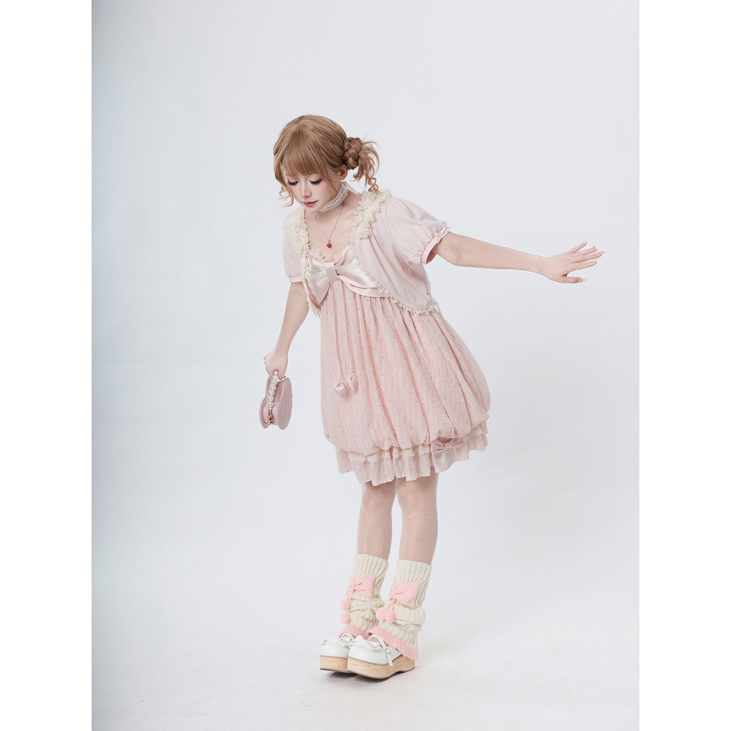 vintage polka dots bow dress