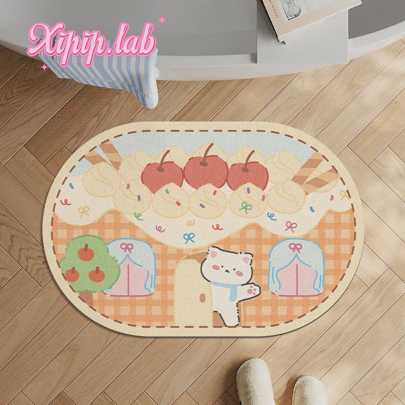 Cute cartoon household bathroom mat