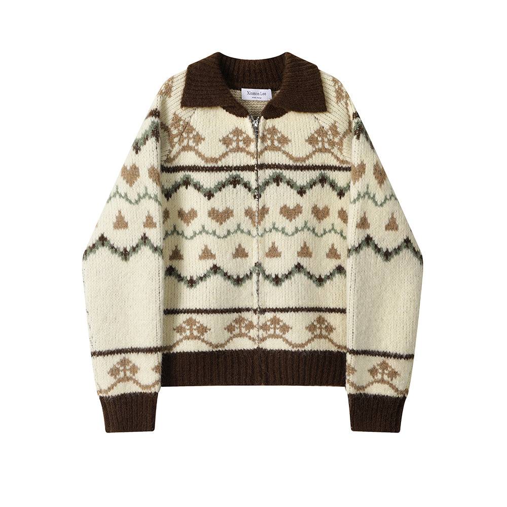 American Retro Fair Isle Cardigan