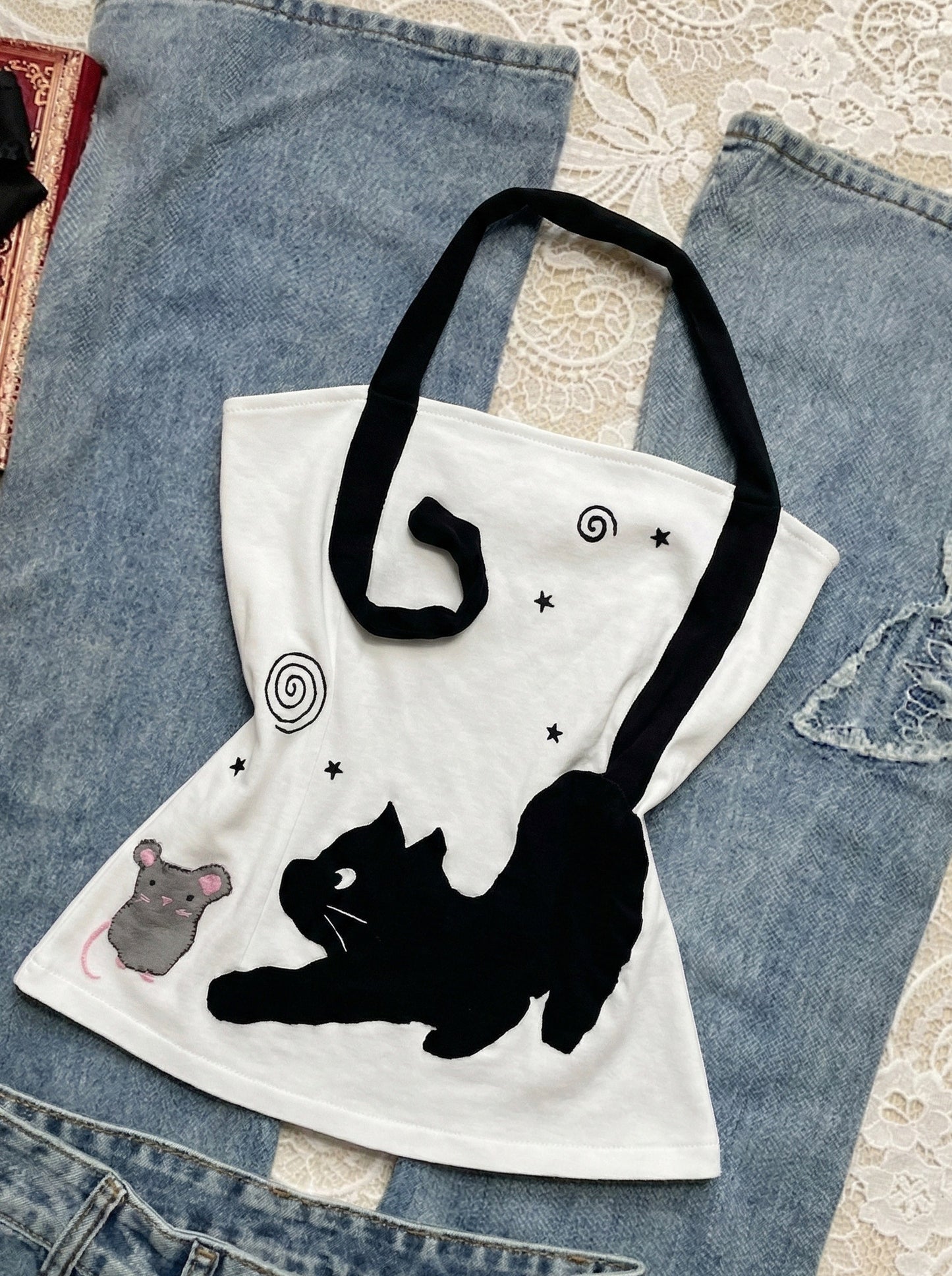 kawaii cat crop top
