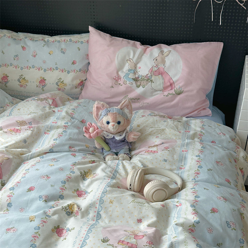 cute cotton sheets four-piece set