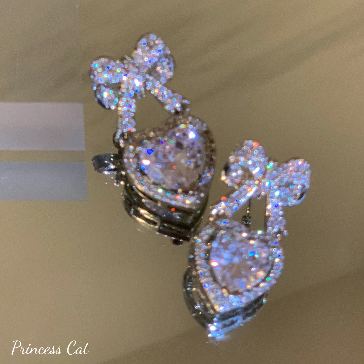 princess pink diamond kawaii earrings