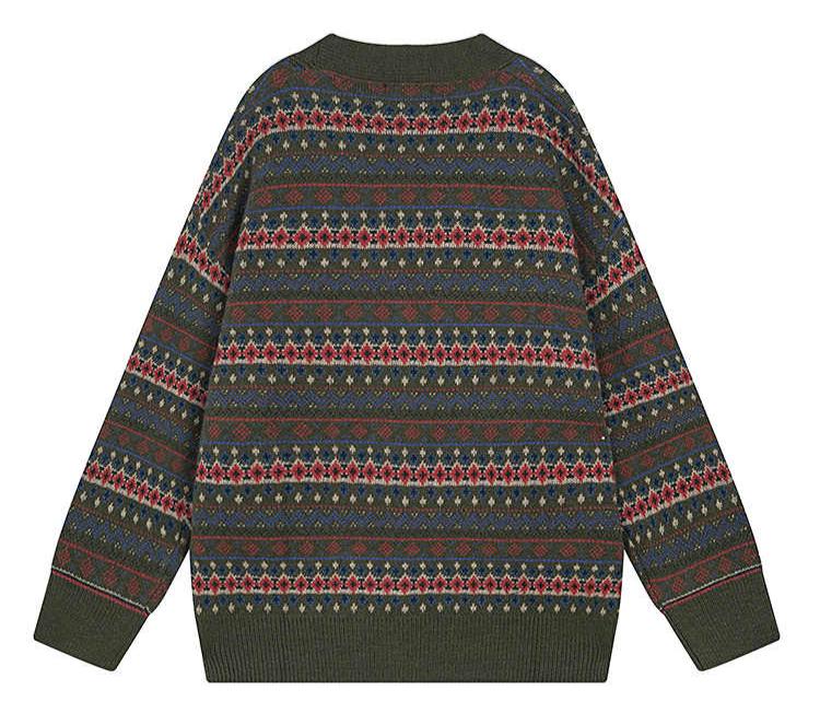 Maillard Retro Jacquard Fair Isle Cardigan