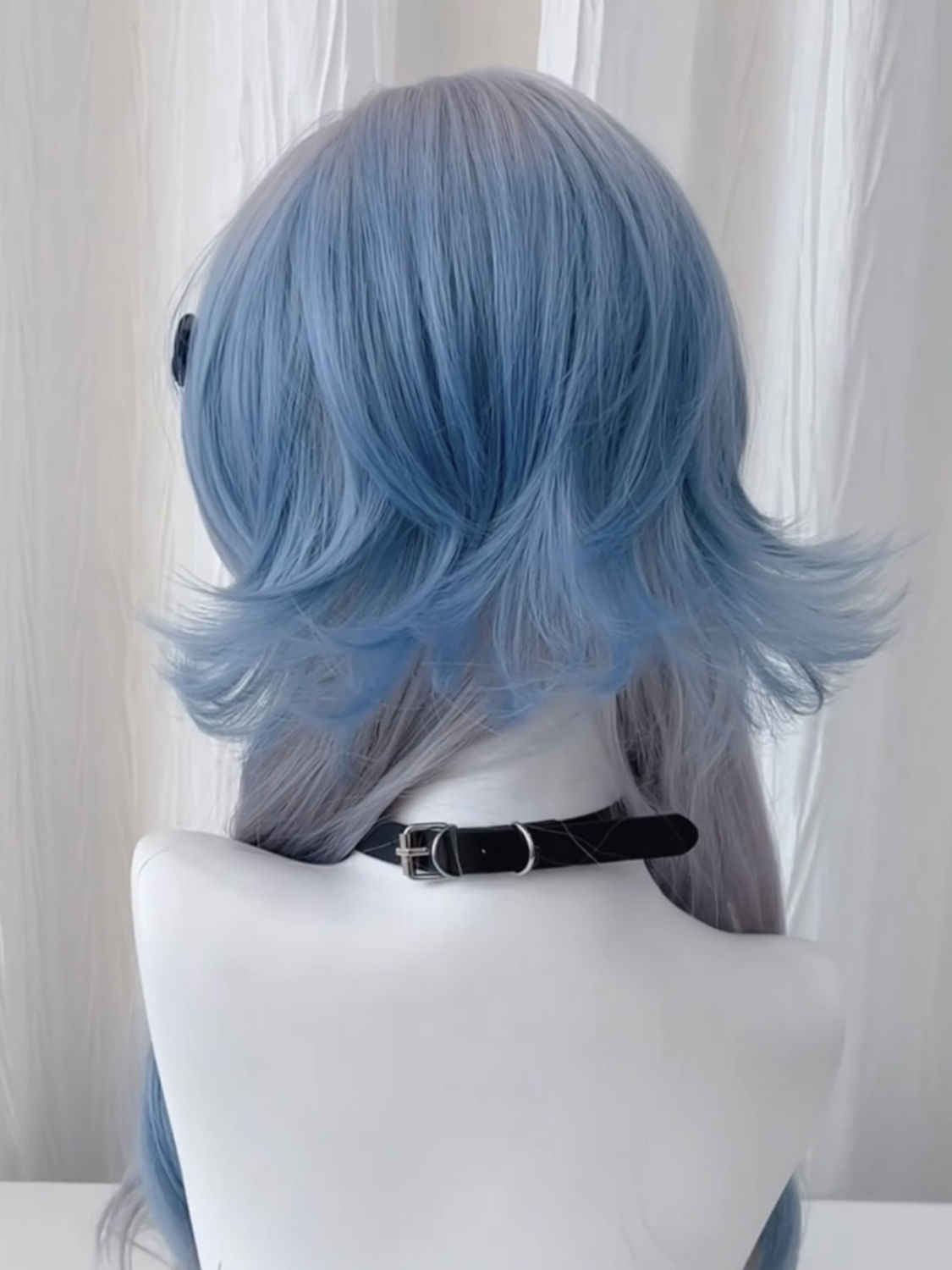 Gray Blue Jellyfish Long Wig