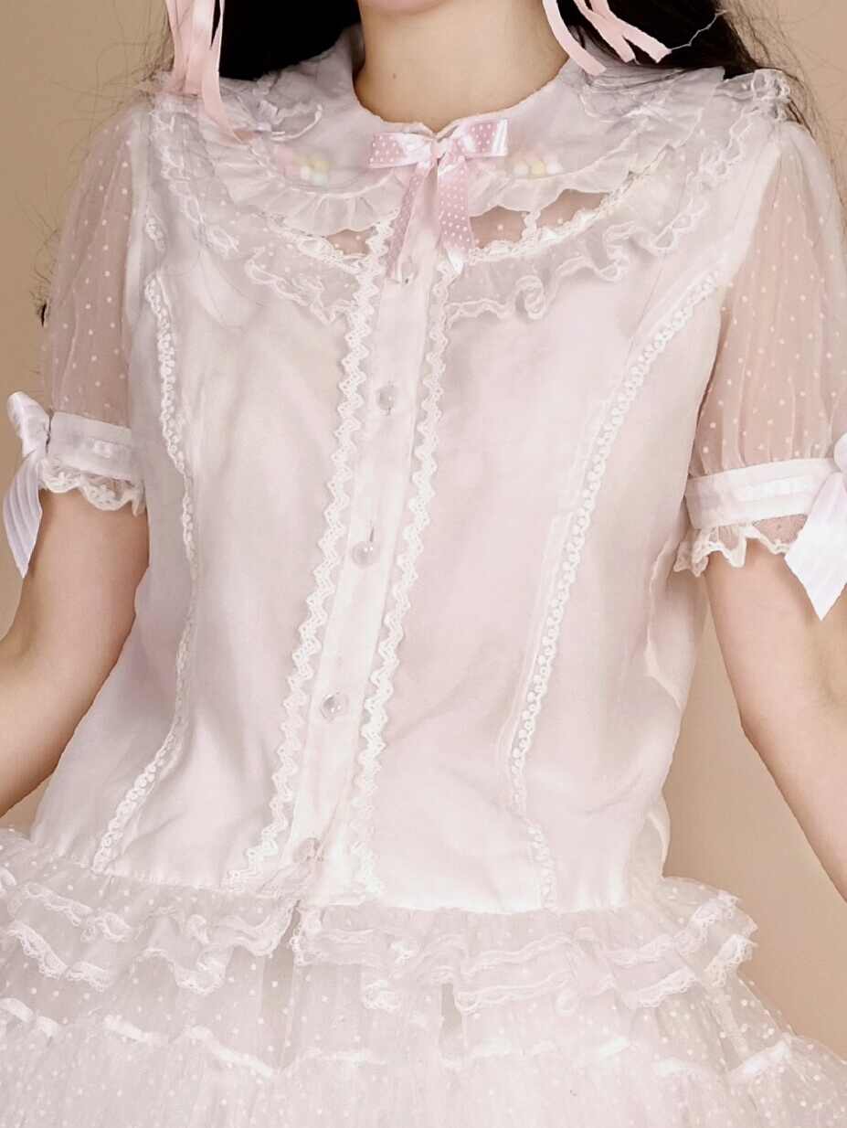 Lolita Bows Mesh Shirt