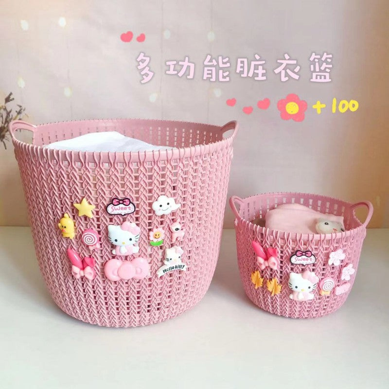 kawaii Imitation rattan storage basket