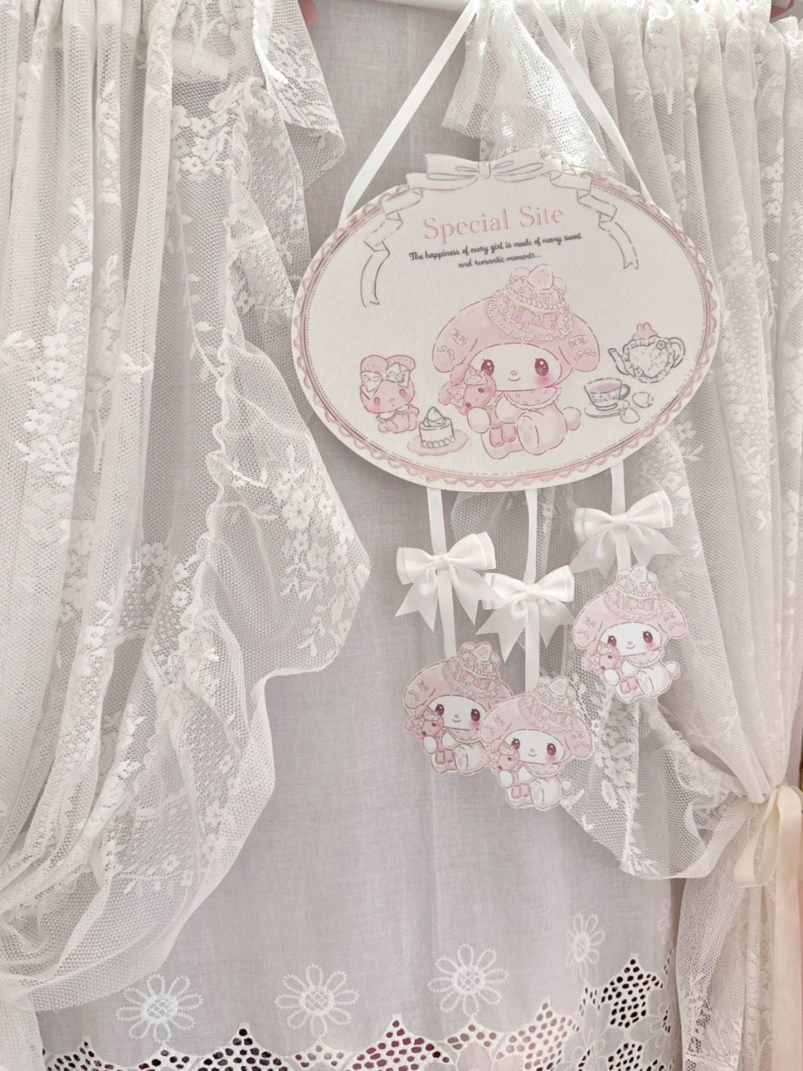 Cute girly heart door sign decoration