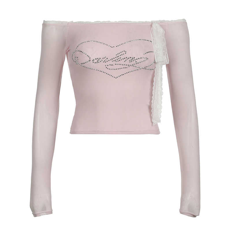 Coquette Off-shoulder Ballet Long-sleeved Top