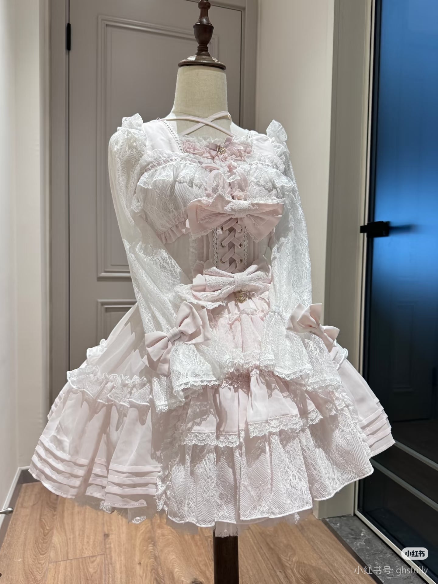 cute Lolita lace splicing dress