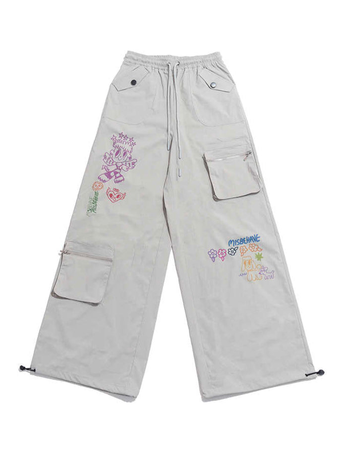 Acubi Printed Paratrooper Cargo Pants