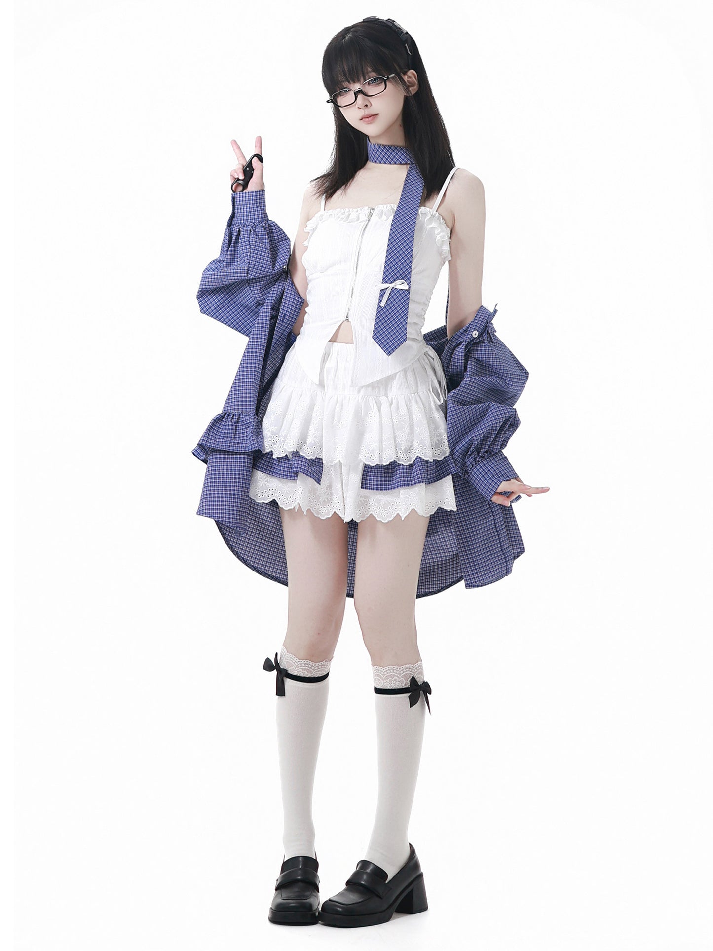 acubi blue plaid coord