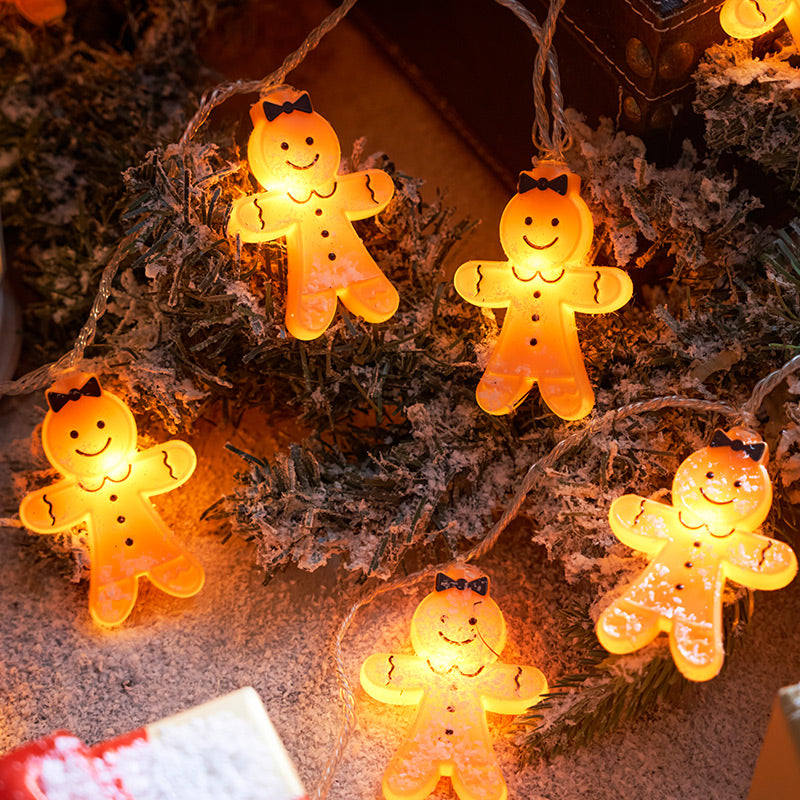 Christmas decoration gingerbread man lights