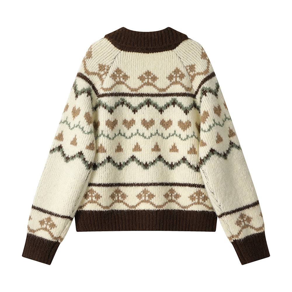 American Retro Fair Isle Cardigan