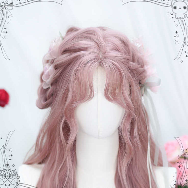 "Spring Sakura" Pink Long Curly Wig