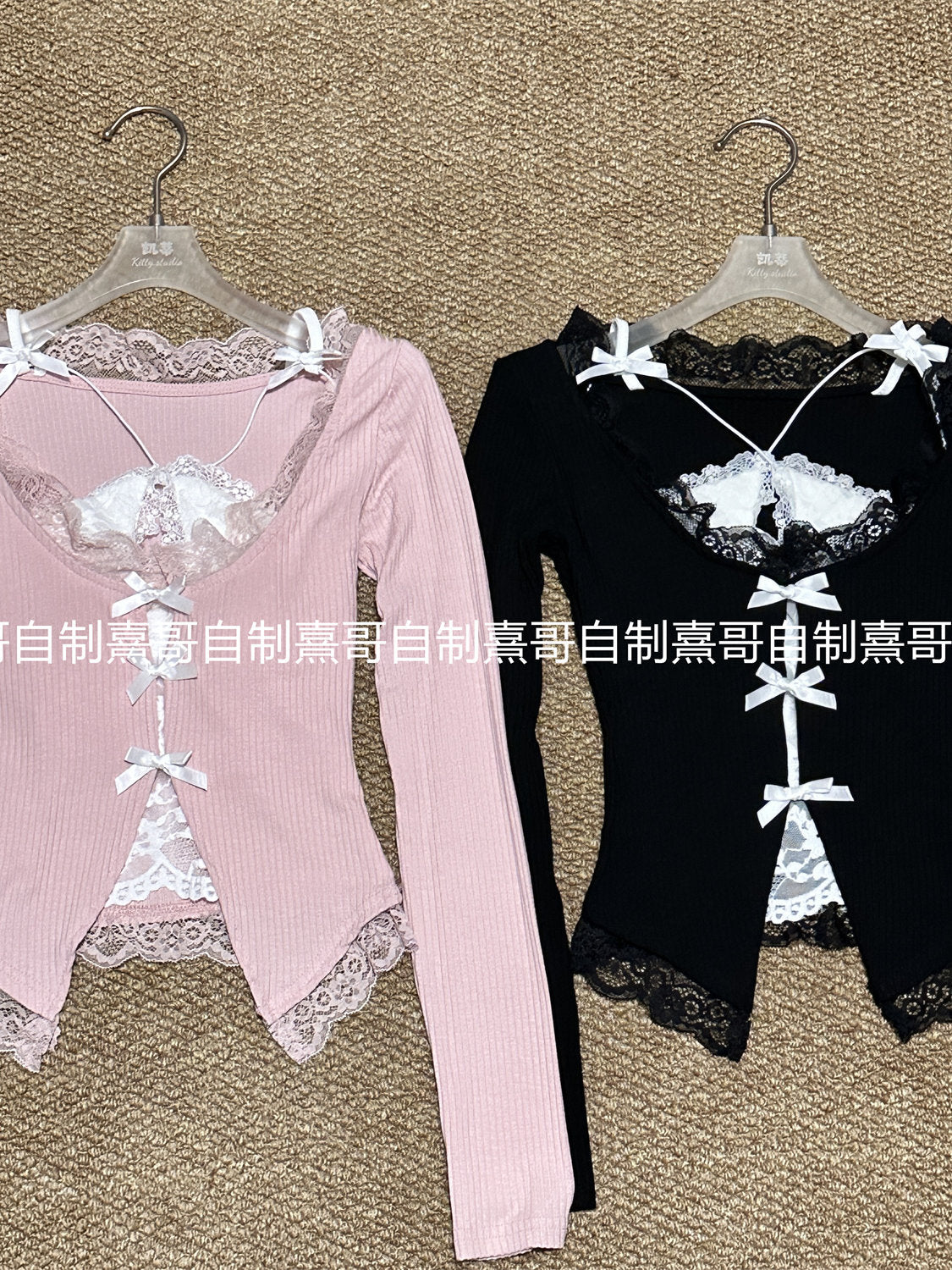 lace bow kawaii cardigan