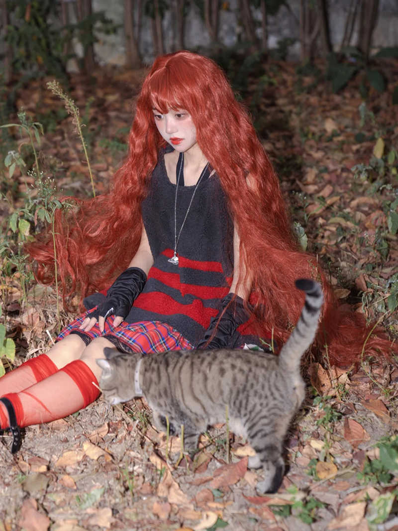 Extra Long curly Red Elf Wig