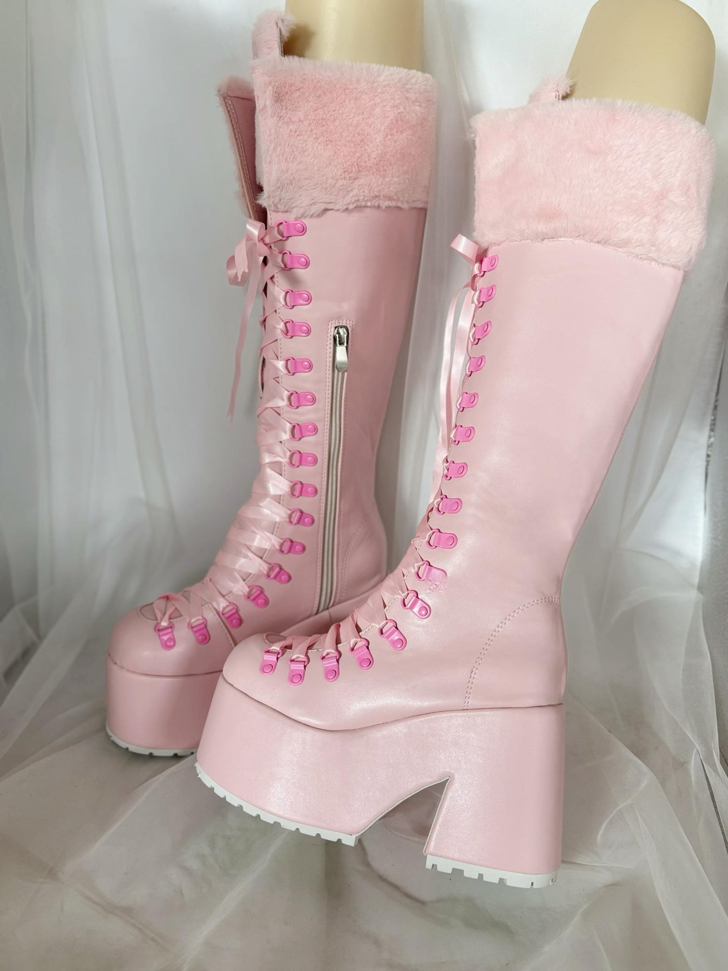 fur trim winter coquette boots