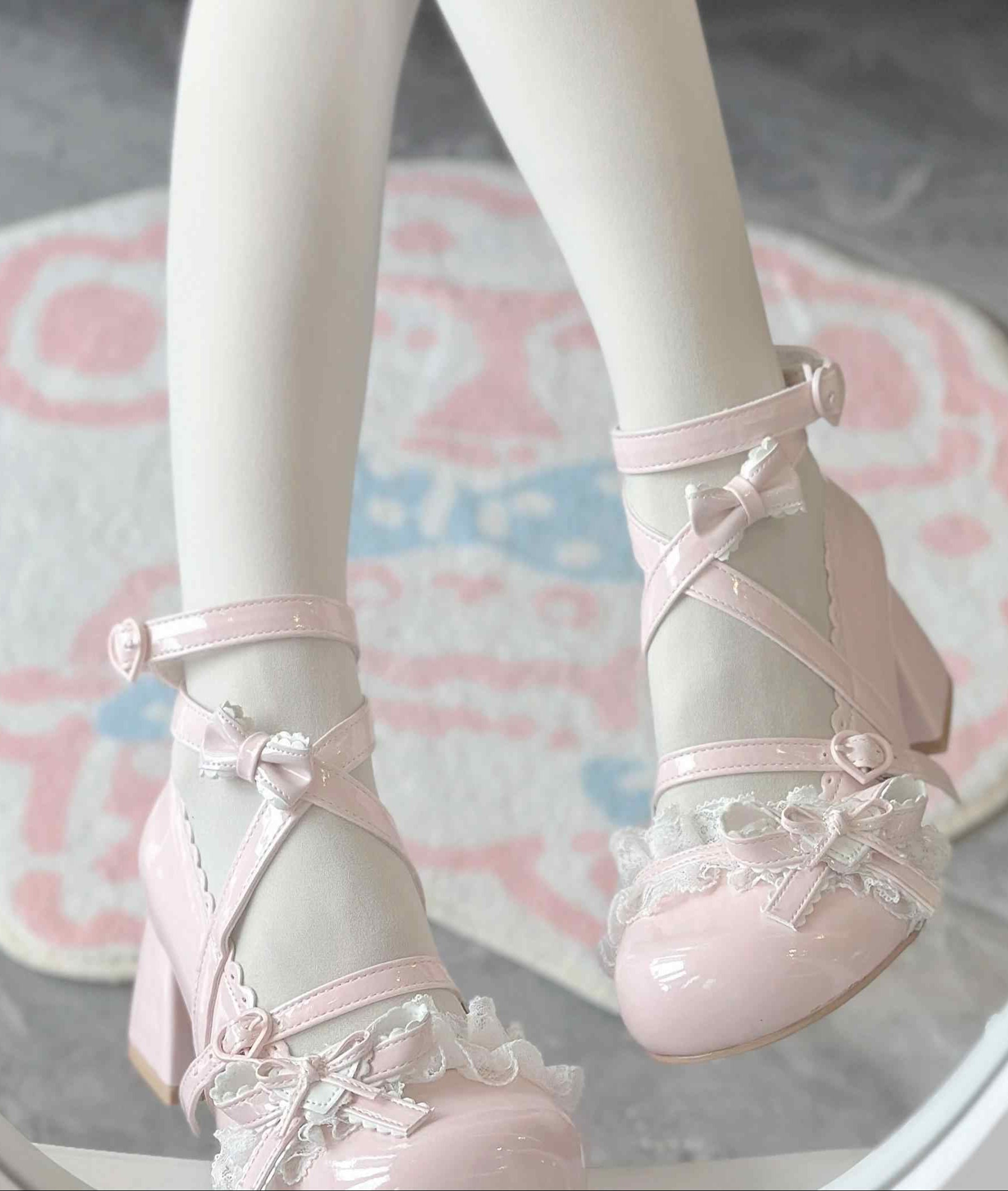 Ballet Lace Round Toe Lolita Shoes