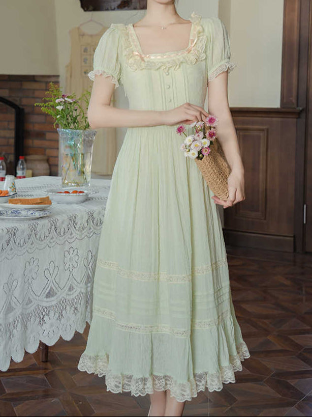 Fairy Cream Green Princess Dress