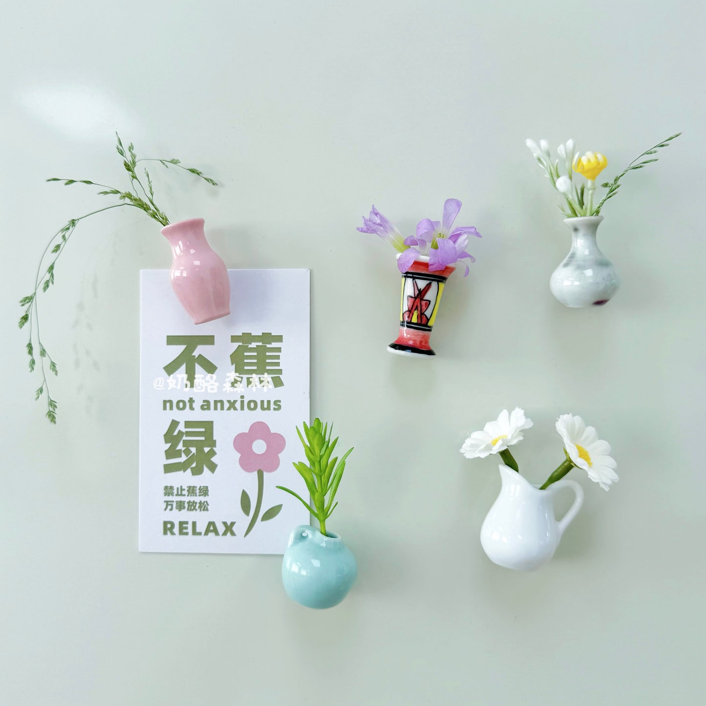 Mini Vase Hydroponic Flower Magnetic Refrigerator