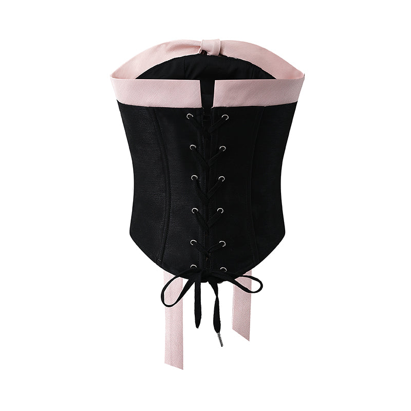 Ballet Bow Dark Coquette Tube Top Coord