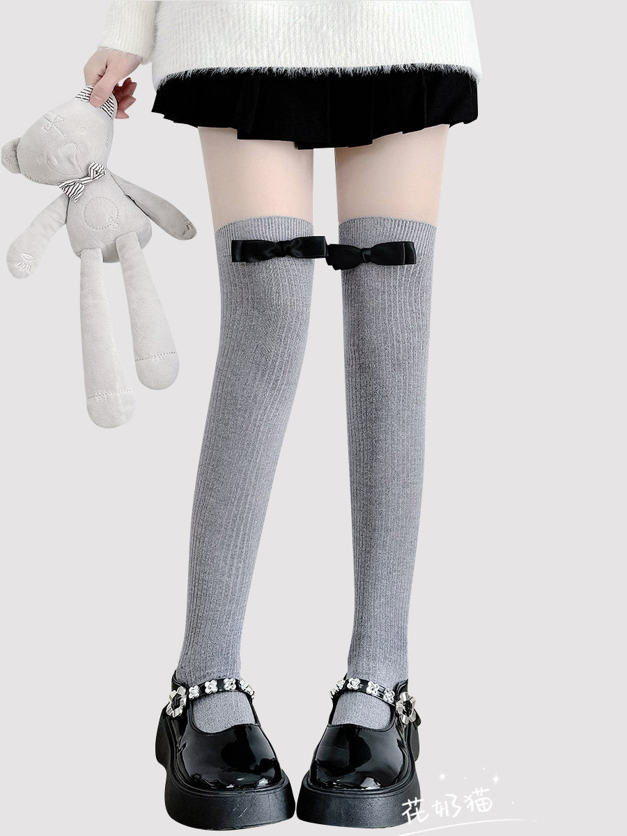 pink bow kawaii socks