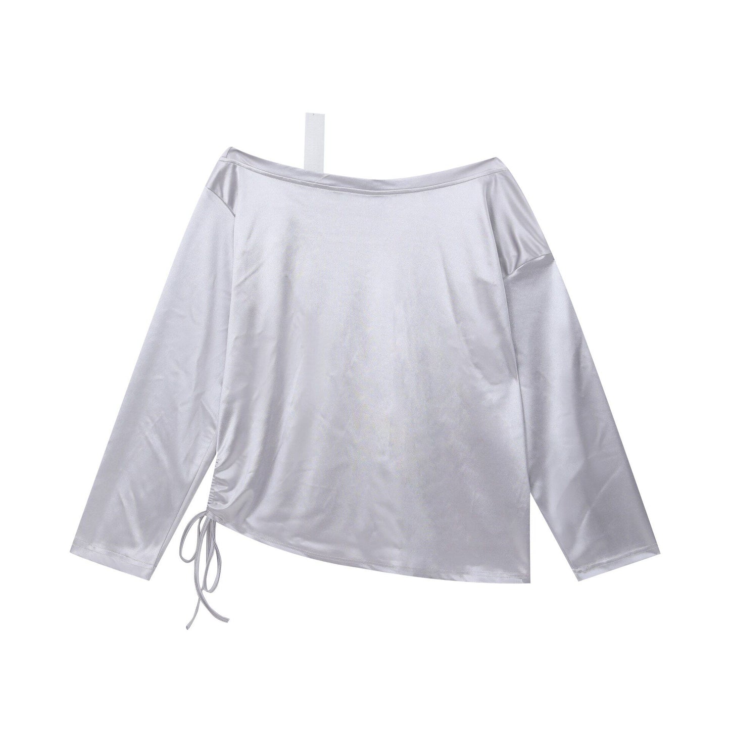 Y2K off-shoulder lace long-sleeve T-shirt