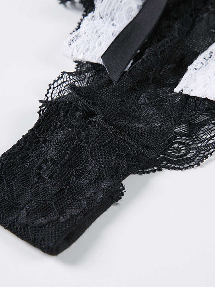 Bow Straps Mesh Lingerie