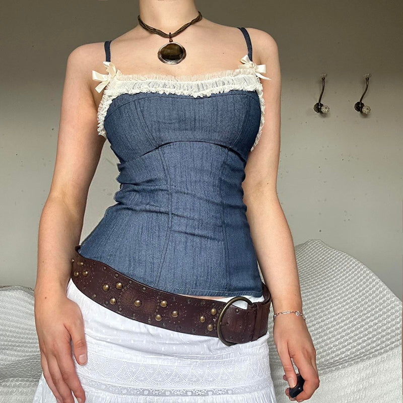 French Lace Vintage Vest