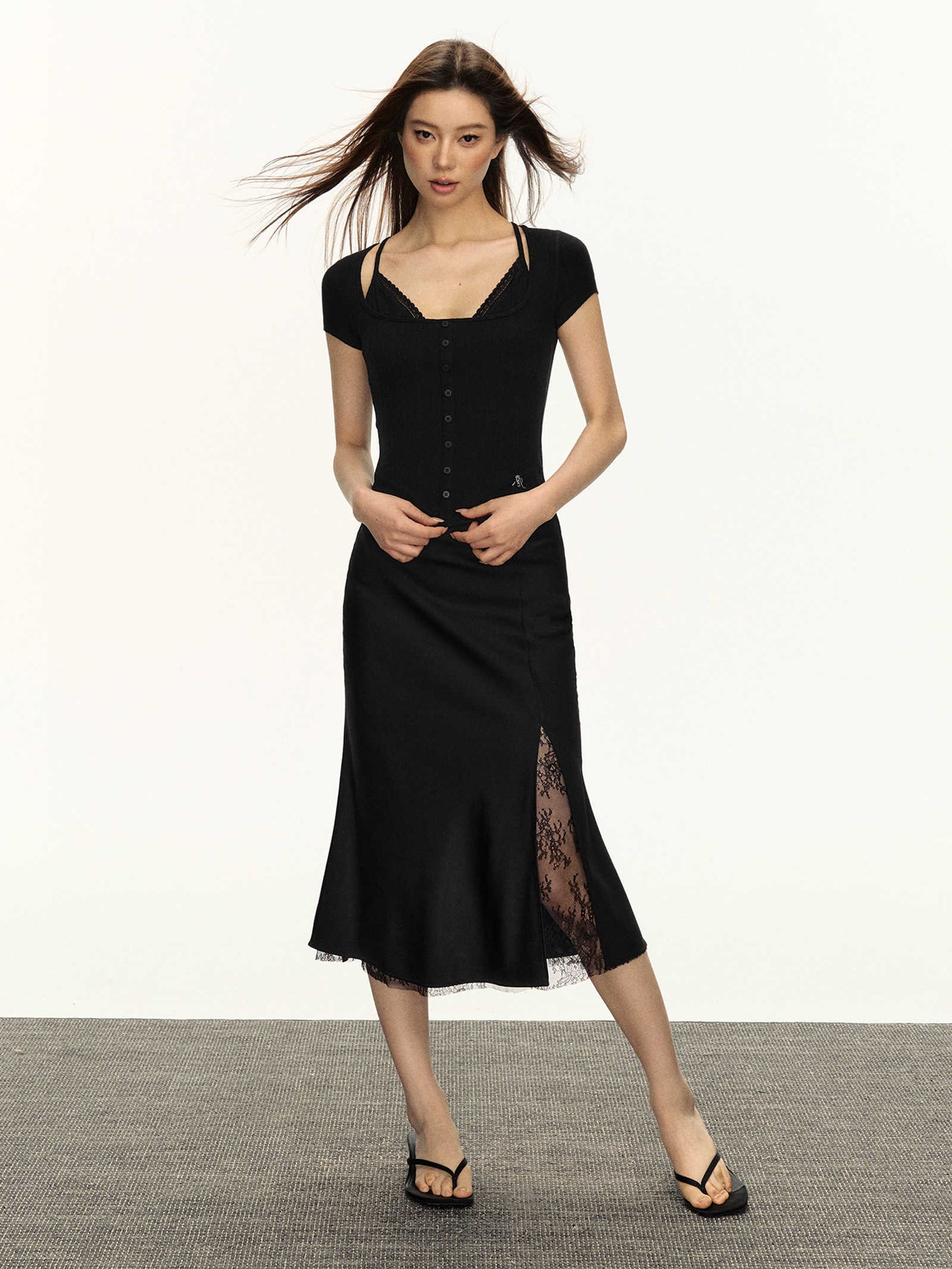 Lace Mesh Dark Coquette Skirt