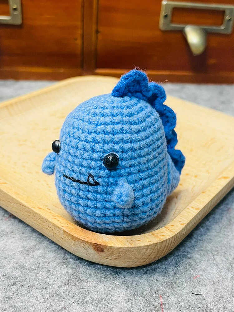 diy Little dinosaur wool pendant keychain