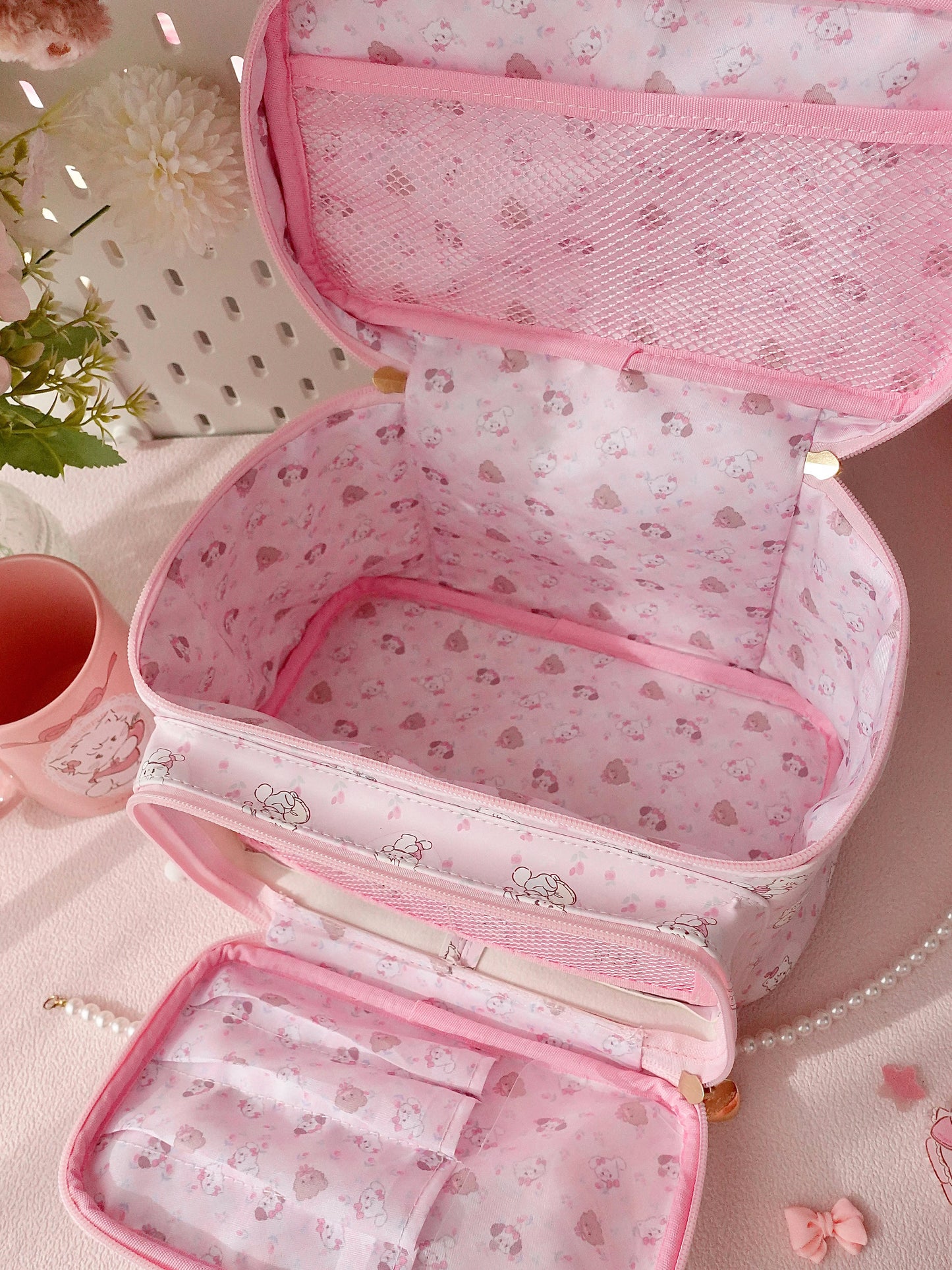 cute mikko large-capacity portable cosmetic bag