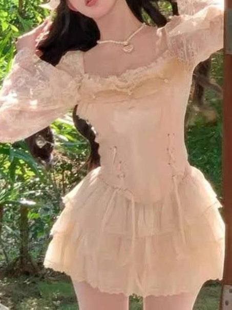 Lace Corset Two-piece Set