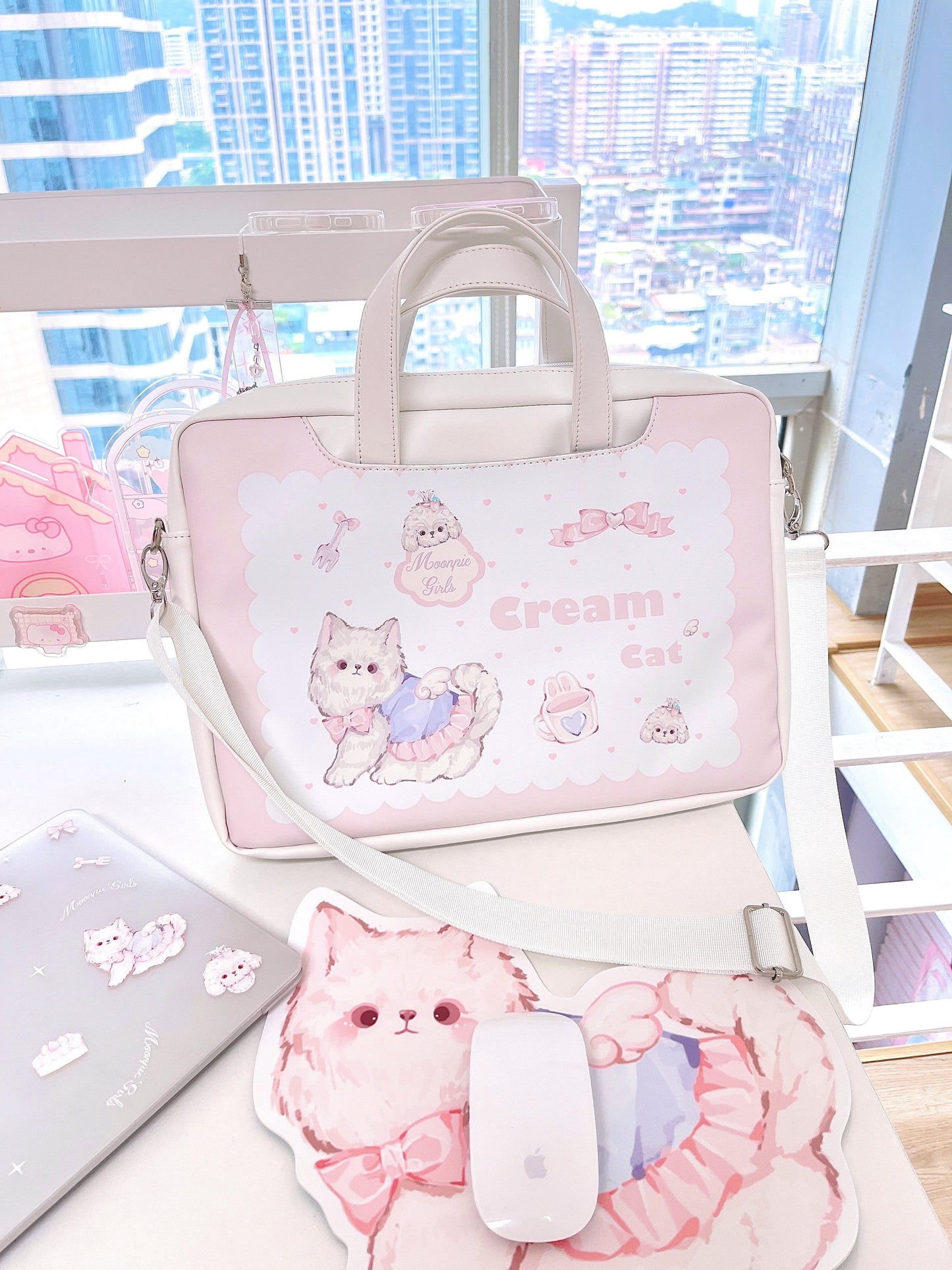 kawaii 13/14 inches portable laptop thickened computer bag