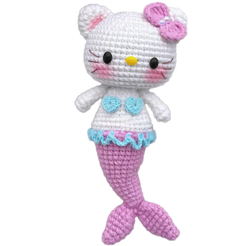 diy Kitty wool material bag