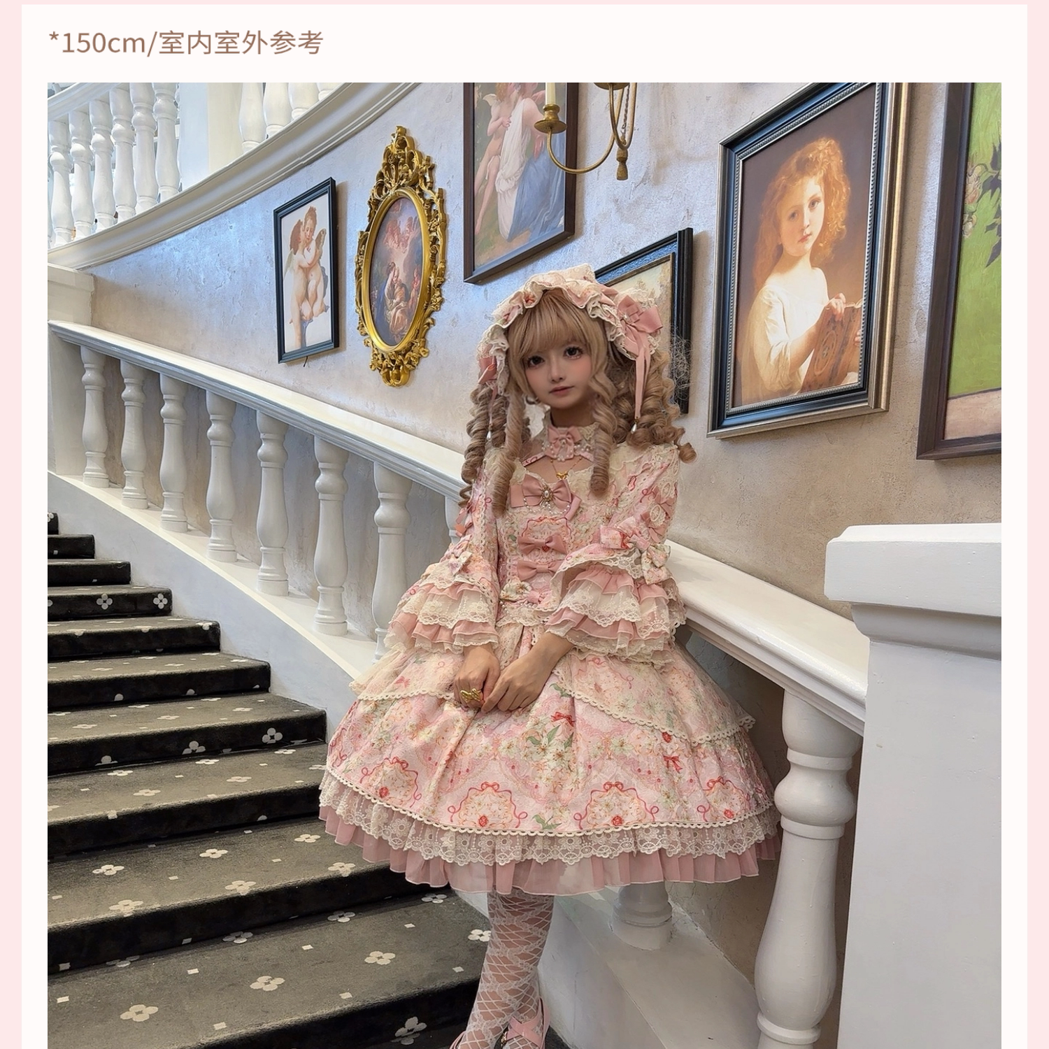 vintage bow lace lolita dress