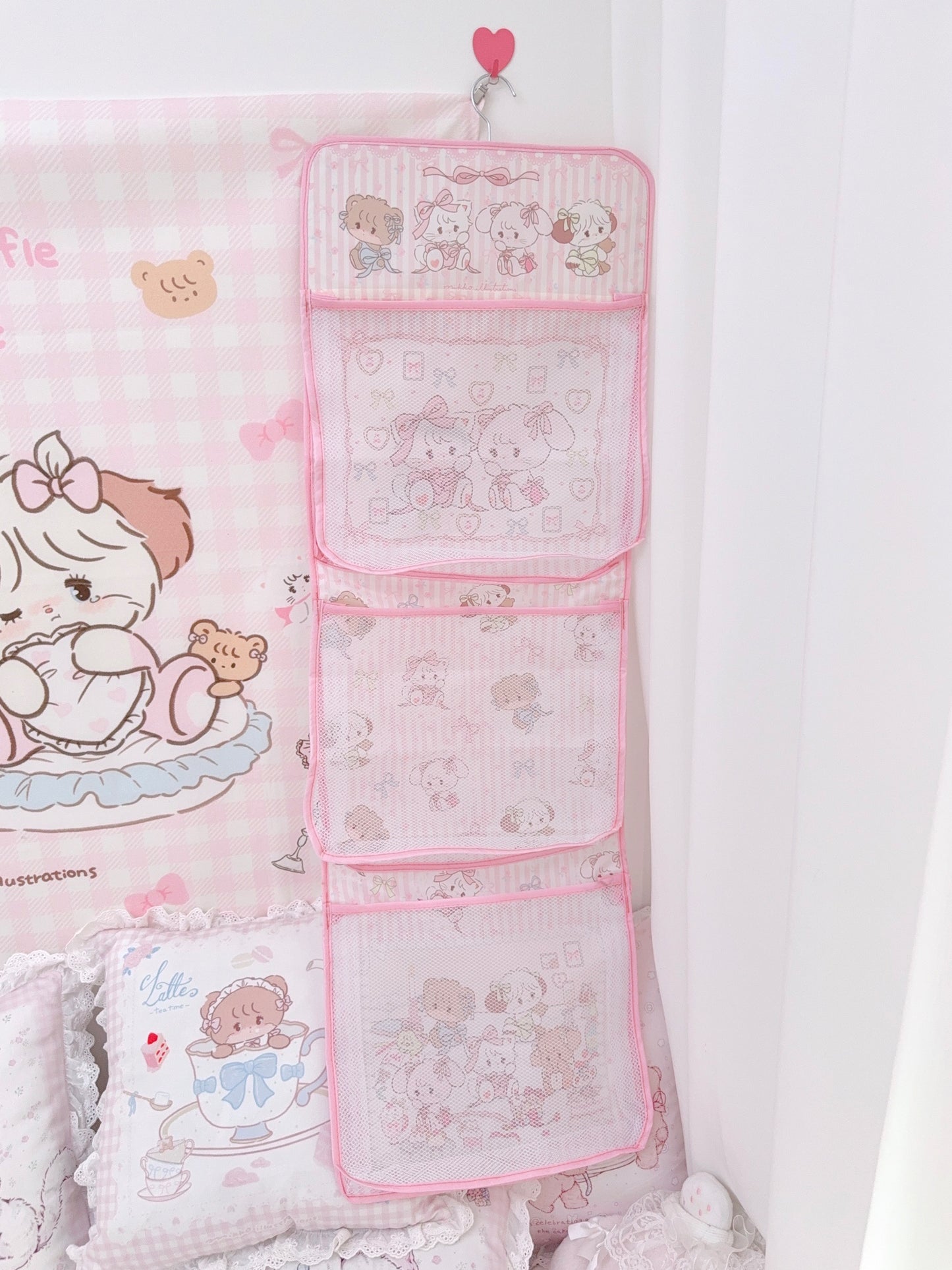 kawaii pink underwear storage bag